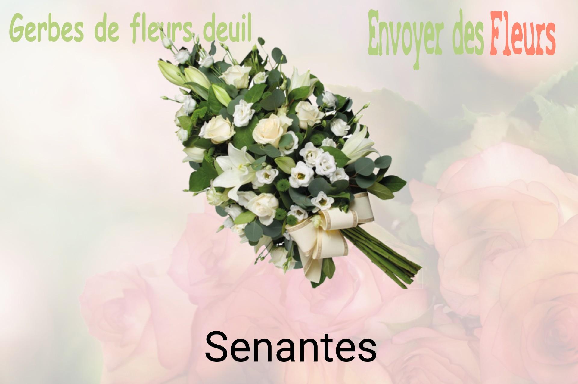 Gerbe de fleurs de deuil livrée à Senantes